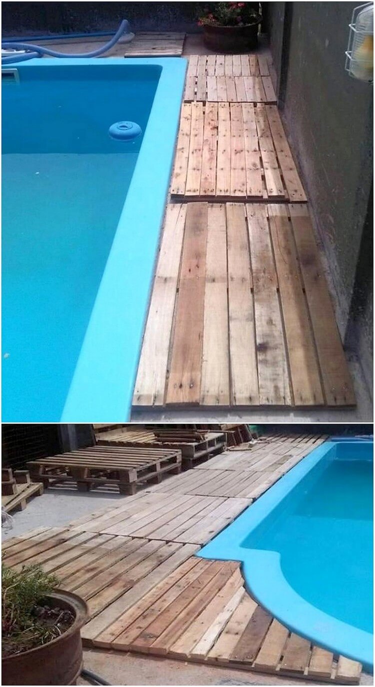 Pallet Swimming Pool Deck