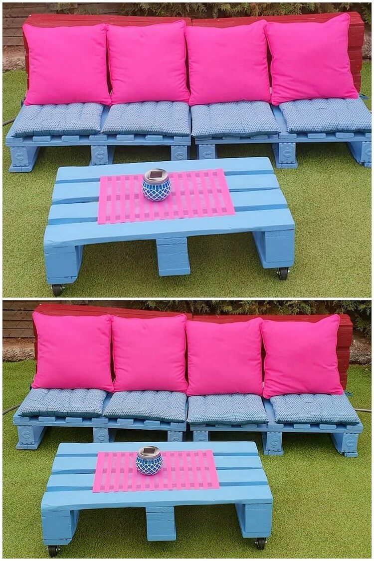 Pallet Garden Bench and Table
