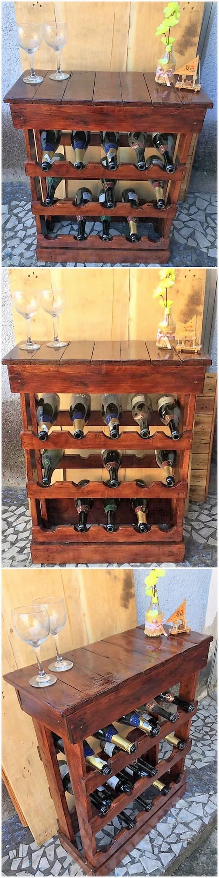 Pallet Wine Rack Table
