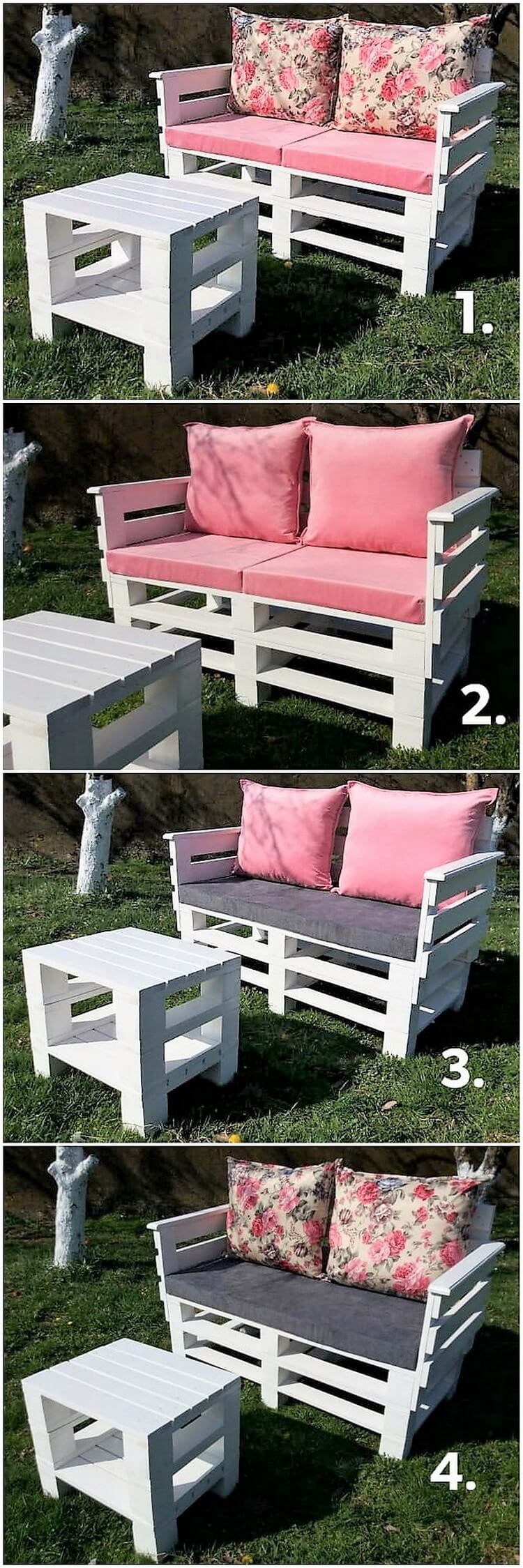 Garden Pallet Bench and Table