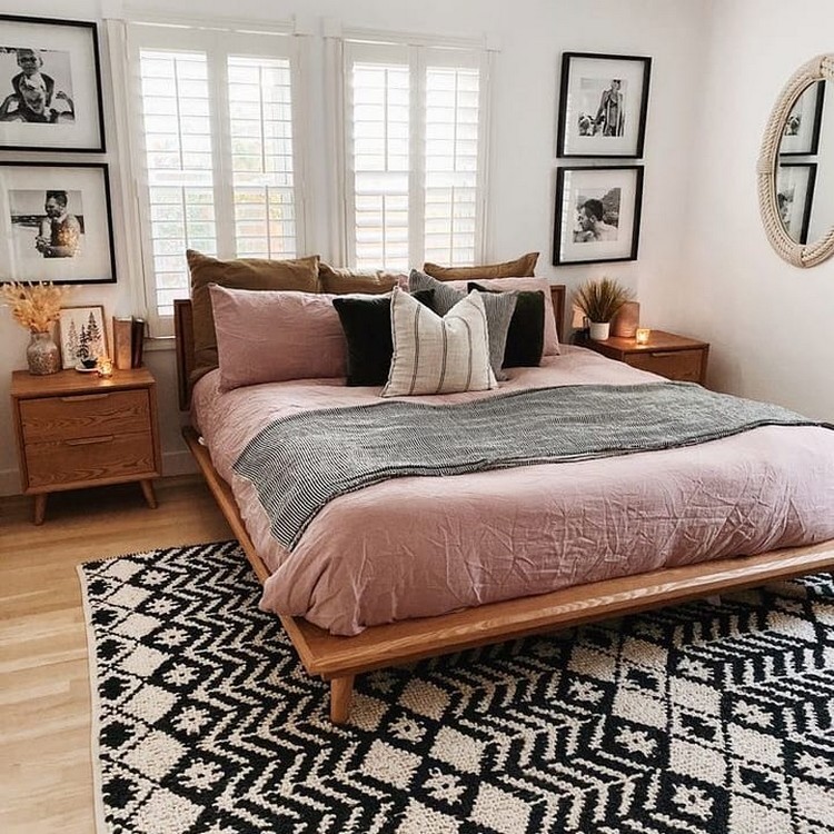 Bohemian Style Beautiful Bedroom Design (9)