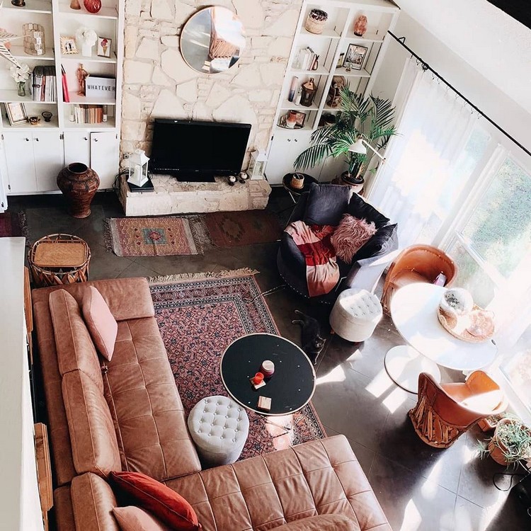 Elegant Bohemian Home Interior Decor Design (36)