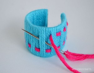 Toilet Roll Colourful Bracelets Crafts