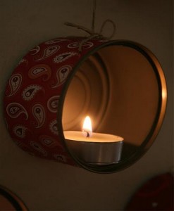 DIY Tins Candle Light Great Idea