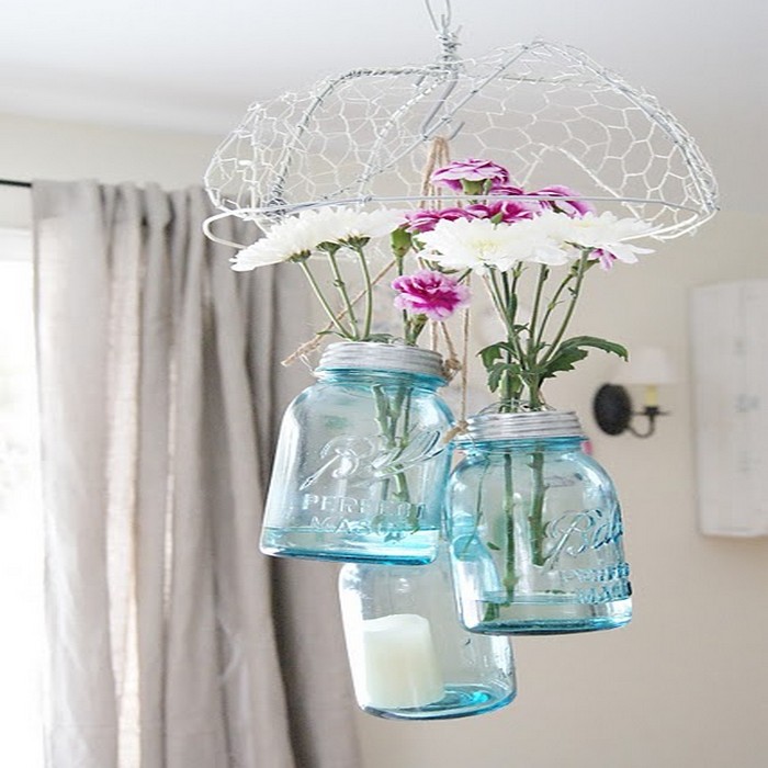 Mason Jars Flower Hanging Ideas