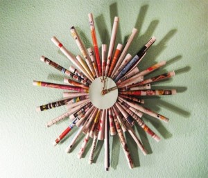 Recycled Paper Clock