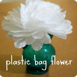 Recycled Plastic Bags Flower