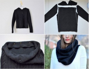 Recycled Old Sweater Scraves Ideas