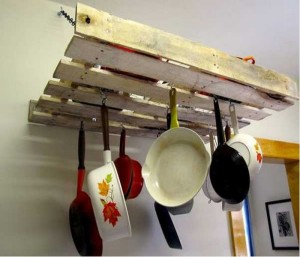 Recycled Wood Pallet for Kitchen Storage