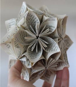 Recycled Book Pages Handmade Flowers