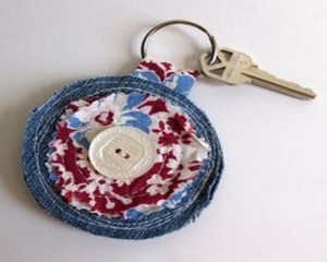 Recycled Blue Jean Key Ring