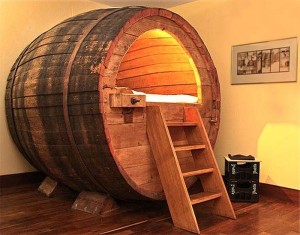 Recycled Wooden Beer Barrel Bedroom