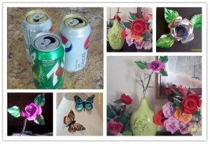 Beautiful Flowers Made from Recycled Tin Cans
