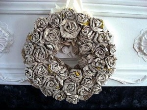 DIY Recycled Paper Wreath