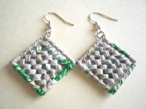 Recycle Plastic Bags Earrings