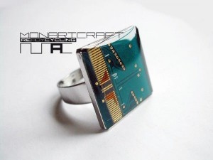 Recycled Electronic Circuit Borad Ring
