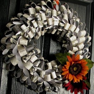 DIY Elegant Wreaths Made from Recycled Paper