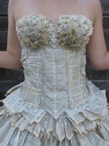 Recycled Newspaper Pages Dress