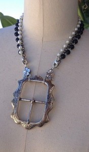 Recycled Old Belt Buckle Jewelry Necklace