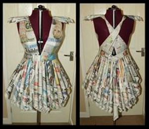 Resuse Paper Lady Dress Idea