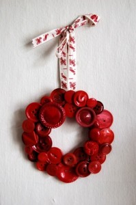 Recycled Buttons Wreath