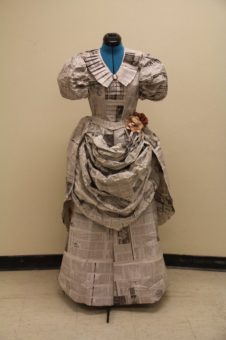 Recycled Newspaper Dress