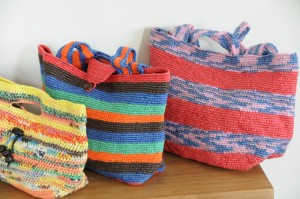 Recycled Plastic Bags into Handbags