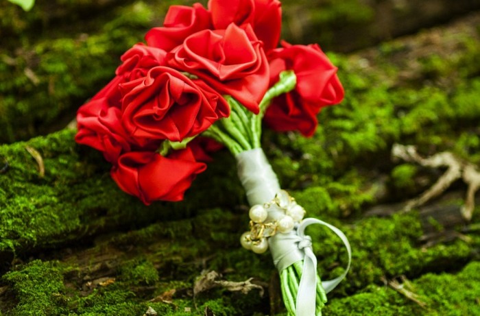 Recycled Red Rose Bouquet