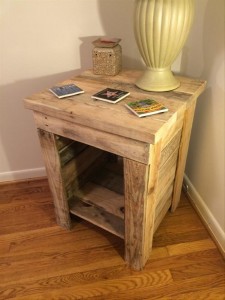 Rustic Wooden Pallet Side Table