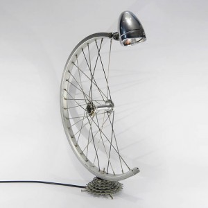 Upcycled Bike Wheel Lamp