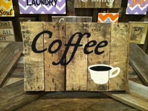 Pallet Coffee Sign Board