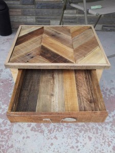 Pallet Nightstand with Drawer
