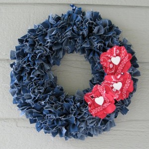 Recycled Denim Wreath