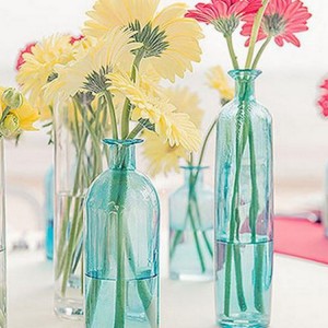 Recycled Glass Bottles Flower Vase