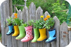 Recycled Shoes Planter Hanging