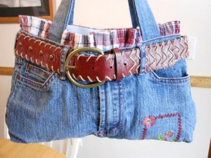 Recycled jeans Bag