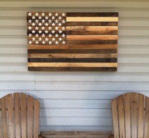 Upcycled Pallet Flag for Wall Decor