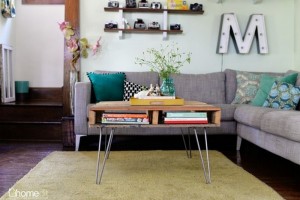 Pallet Coffee Table with Hairpin Legs