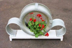 Recycled Tire Awesome Planter