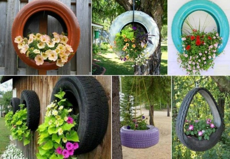 Recycled Tires Planter Ideas