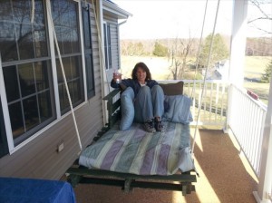 Pallet Made Swing Bed