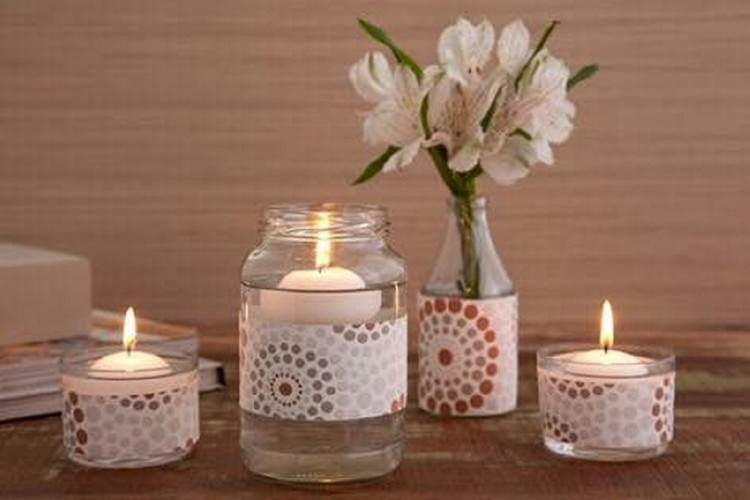 Glass Jars Candle Holders