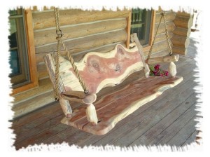 Upcycled Log Swing