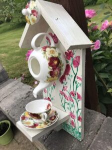 Recycled TeaPot and Cup for Home Decor