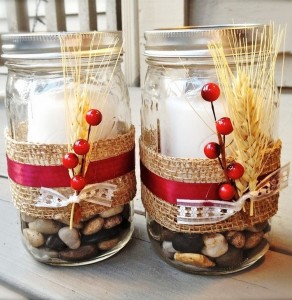 Reuse Glass Jars Candle Holders