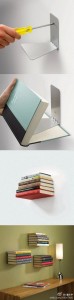 DIY Recycled Books Wall Shelves