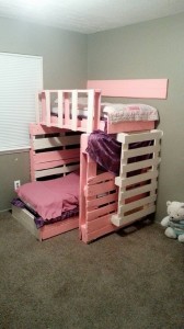 Pallet Wood Bunk Bed