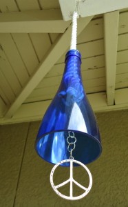 Wind Chime Out of Recycled Wine Bottles