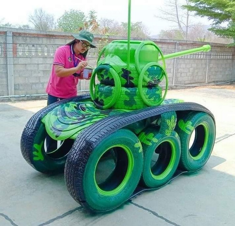 Old Tires Idea for Kids