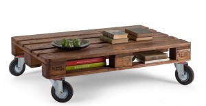Pallet Coffee Table on Wheels